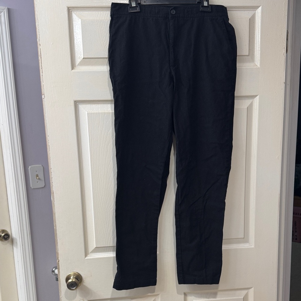 Marc Anthony Luxury Black Drawstring Slacks Size M Like New